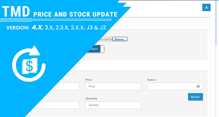 price and stock update with options (2.x , 3.x & 4.x)