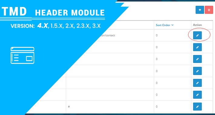 Custom opencart header menu free