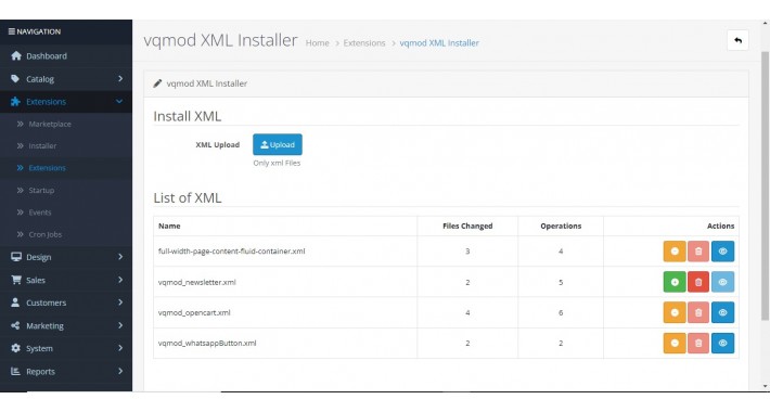 VQMOD XML  Installer & vqmod Manager OC 4