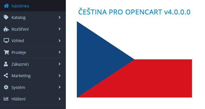 Čeština pro OpenCart 4.x | Czech Language for OpenCart 4.x