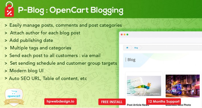F Blog  [Advanced OpenCart Blogging]