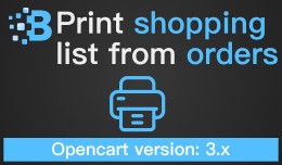 Print ordered products to shopping list