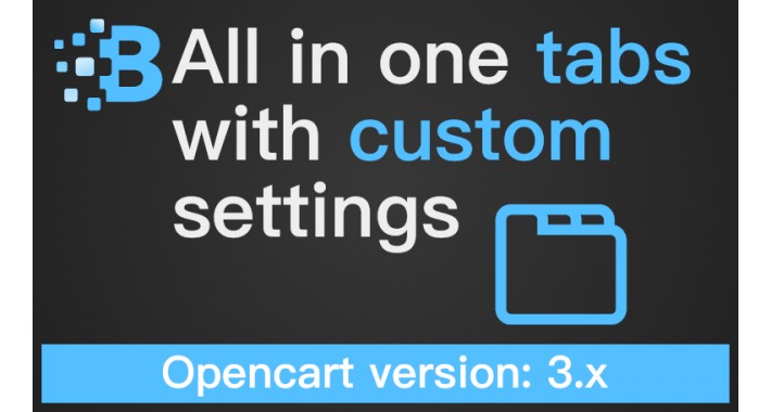 All in one tabs with custom setting