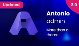 Antonio Admin Theme 2.9 | More than 100 modules ..