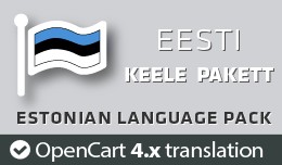 OpenCart 4.x Estonian Language Pack / Eesti keel..
