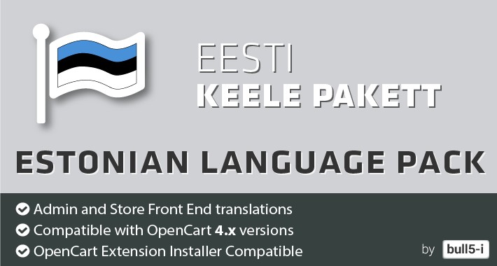 OpenCart 4.x Estonian Language Pack / Eesti keele pakett