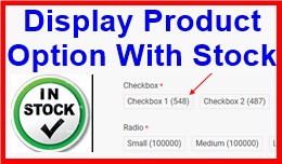 Display Product Option With Stock