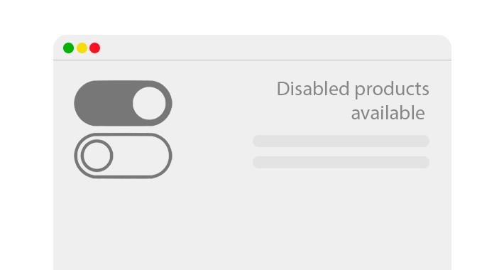 Disabled Products Available