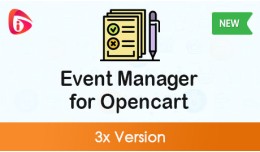 Event Manager for Opencart (4x, 3x)