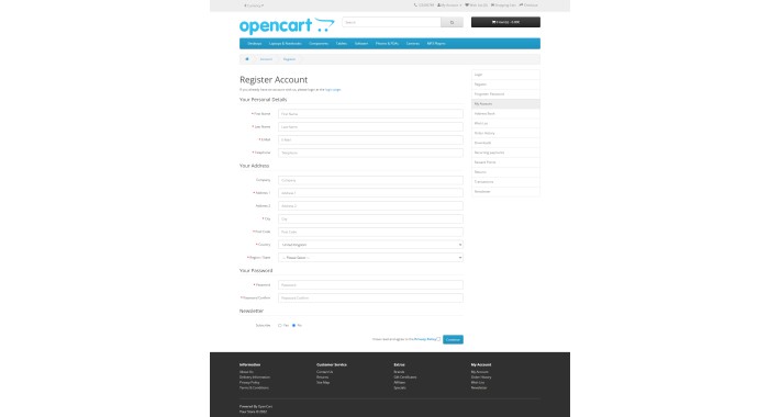 opencart-billing-address-on-registration