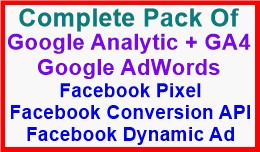 Complete Google Analytics 4+AdWord+FB Pixel+CAPI..