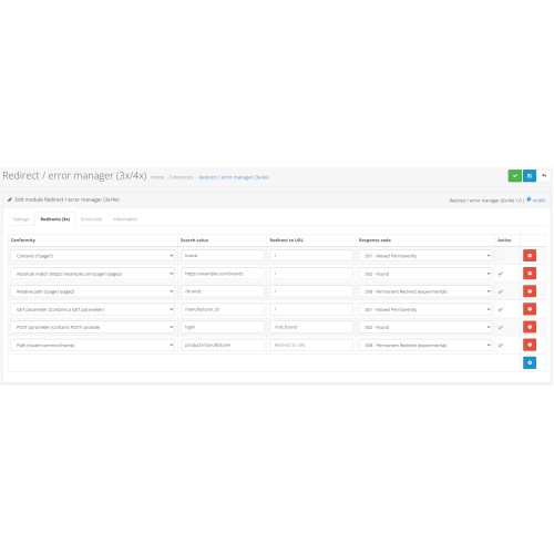 opencart-redirects-errors-manager-3xx-4xx
