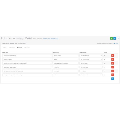 opencart-redirects-errors-manager-3xx-4xx