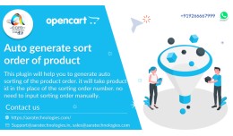 auto generate sort order of product