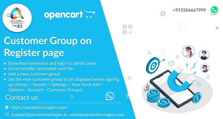 Customer Group on Register page