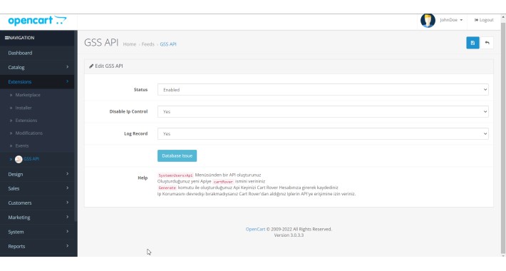 Cart Rover WebService Entegration