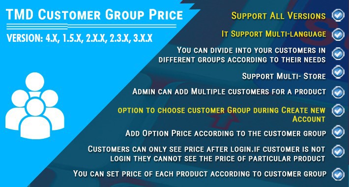 Customer Group Price (1.5.x , 2.x , 3.x & 4.x)