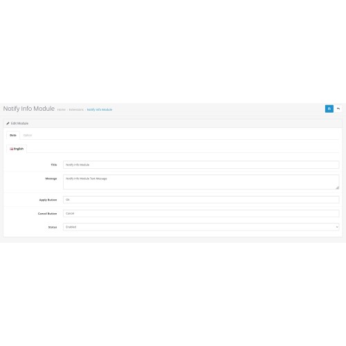 OpenCart Notify Info OpenCart Notify Info