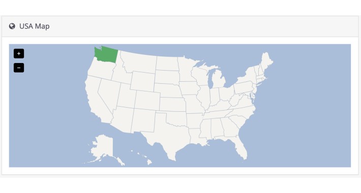Dashboard USA Map