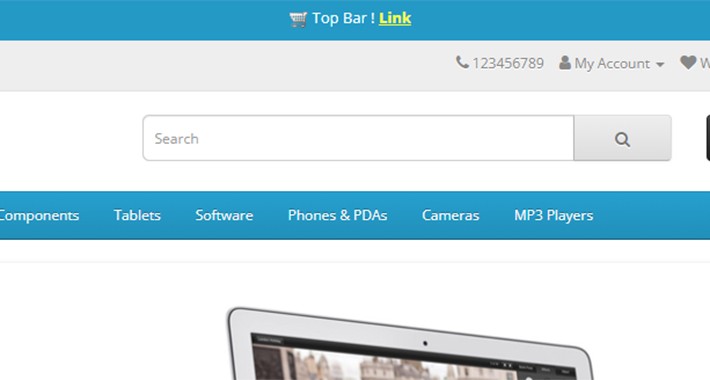 opencart-top-bar