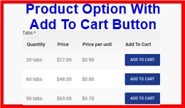 Product Option With Add To Cart Button