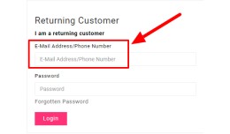 Login with E-Mail Address/Telephone