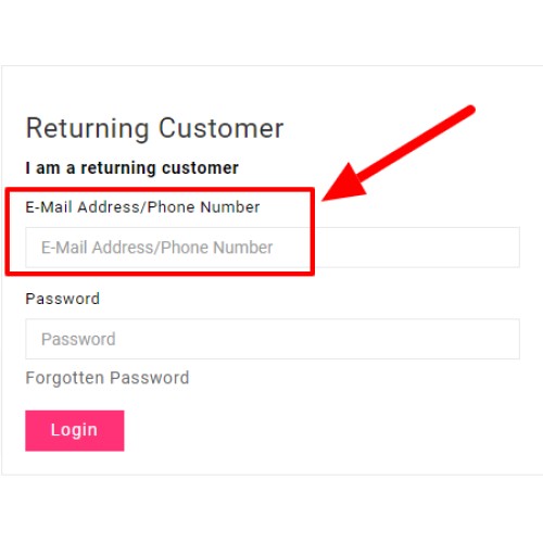 OpenCart Login with EMail Address/Telephone