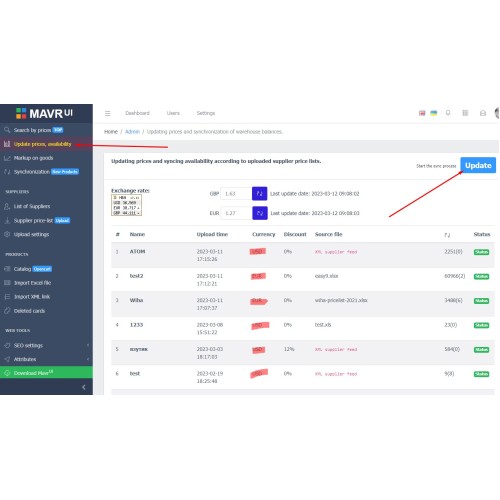 Opencart simple import from xls xml csv files multivendor support
