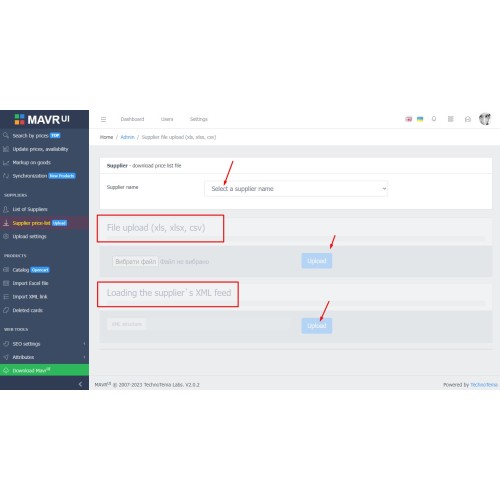 Opencart simple import from xls xml csv files multivendor support
