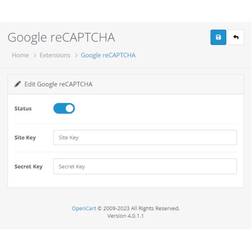 OpenCart - Google ReCAPTCHA V2