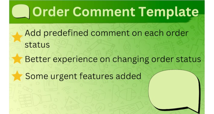 Order Comment Template Opencart