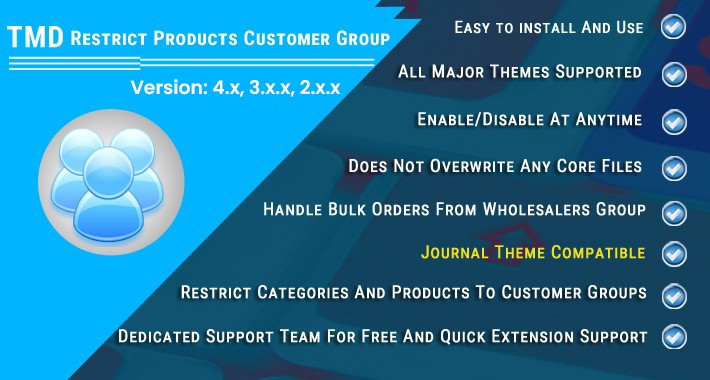 Restrict Products Customer Group