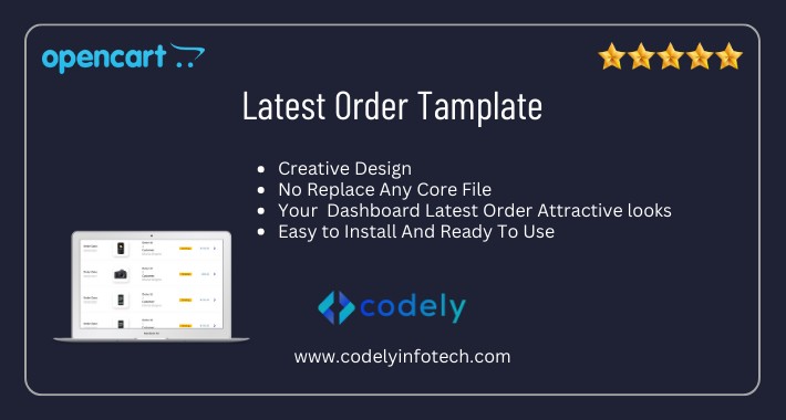 OpenCart - Admin Dashboard Latest Order Layout