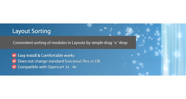 Layout Sorting - drag and drop sorting modules in Layouts