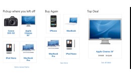 Previously viewed, Buy Again and Top Deals