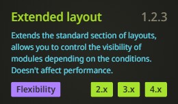 Extended layout - show/hide module filter, filte..