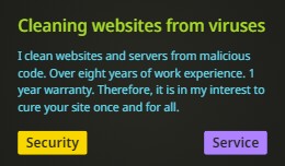 [Service] - Cleaning websites from viruses
