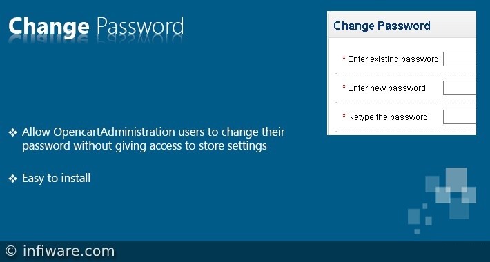 Change password for Admin Users