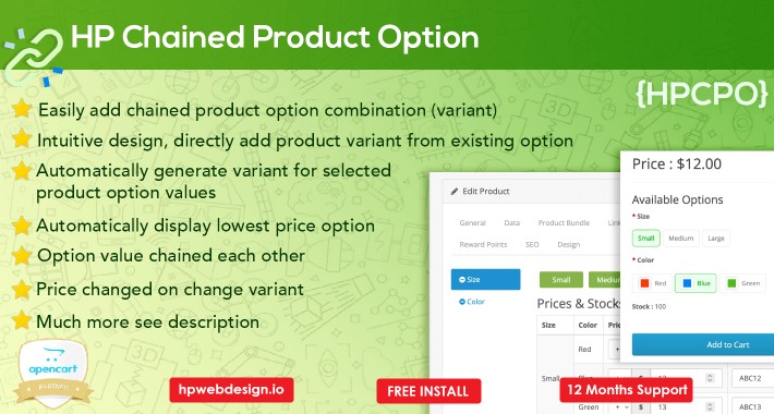 Chained Product Option Combinations PRO [Advanced]