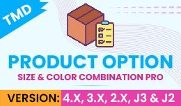 Product Option Size & Color Combination Pro