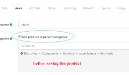 Add product to parent categories