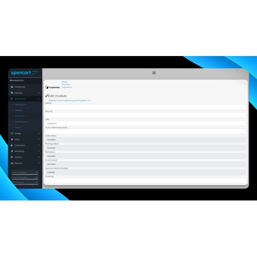 OpenCart Cryptomus Free OpenCart Cryptocurrency Payment Gateway