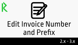 Edit Invoice Number and Prefix