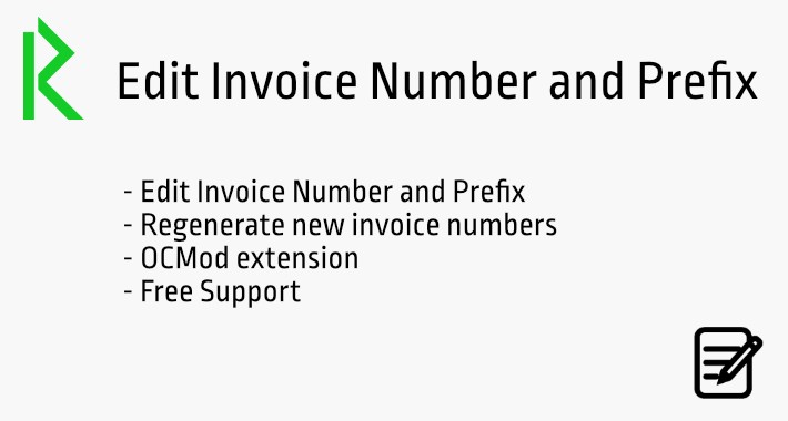 Edit Invoice Number and Prefix