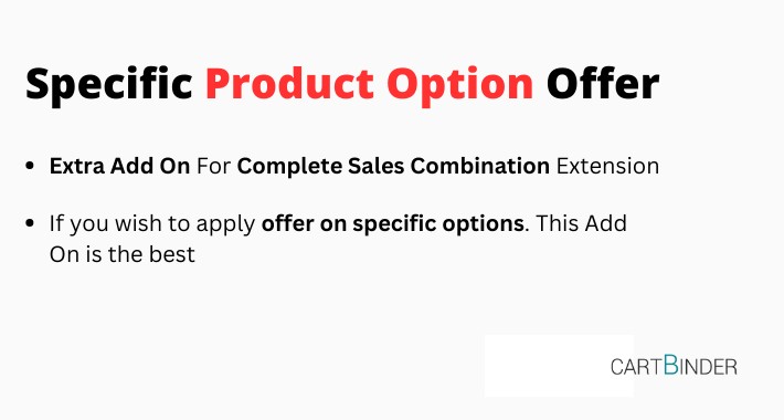 Specific Product Option Offer - Add On For Sales Combination