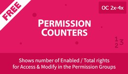 Permission Counters - displays number of enabled..