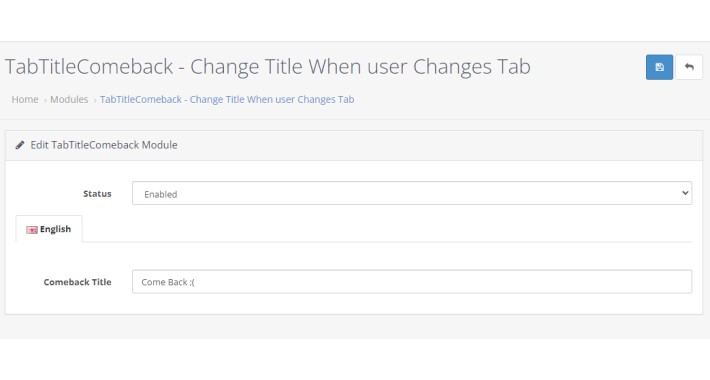 TabTitleComeback - Change Title When user Changes Tab