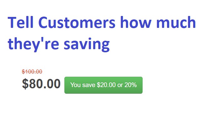 Amount Saved as a Percentage or Fixed Amount