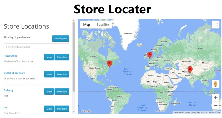 Store Locations with Google Map Locations Opencart Custom