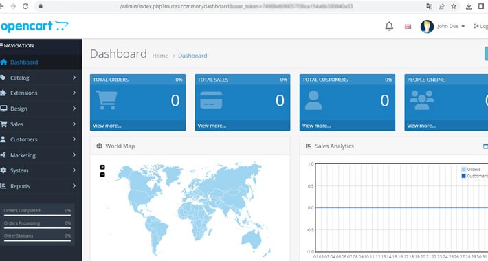 OpenCart - Admin User Token Delete (Cookies Time Setting) Vqmod